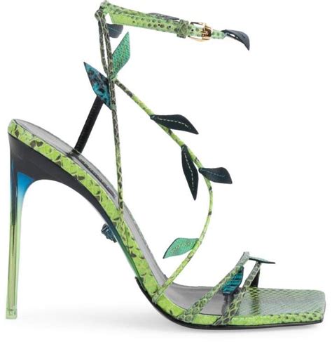 versace leaf python heels|Versace slingback shoes.